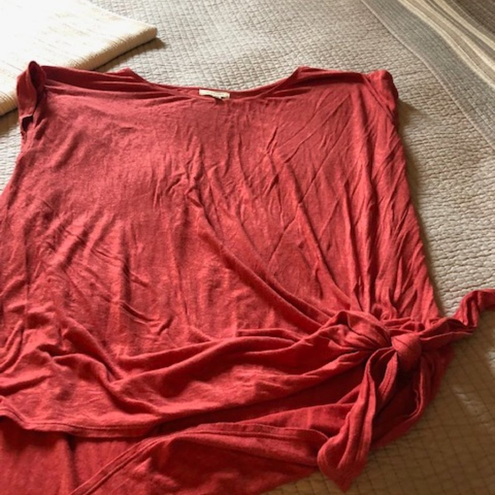 Max Studio Red/ Coral blouse